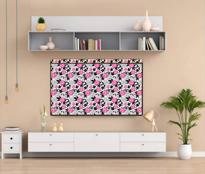 HomeStore-YEP 43 inches LED/LCD TV Cover for 43 inch LED TV - 43 inches LED/LCD TV Cover (All Models) Multi Flower(Multicolor)
