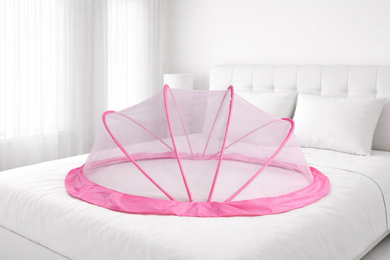 RKmosquitonet Baby mosquito net AND premium quality mosquito net Fibre Washable Kids Mosquito Net(Pink, Tent)
