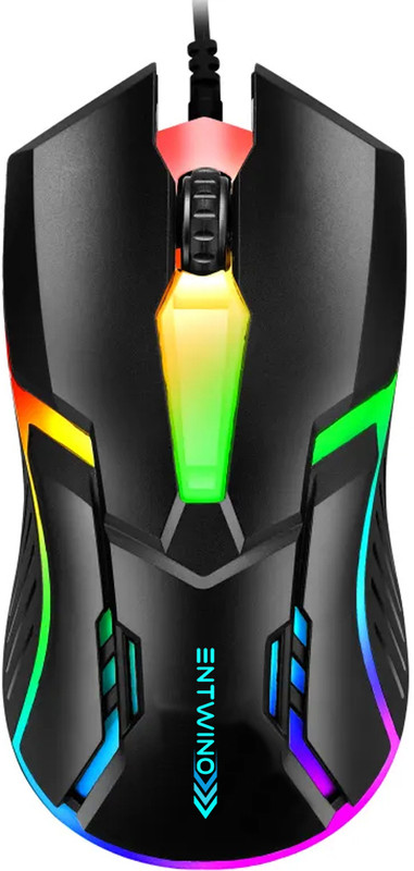 ENTWINO RANGER Gaming Mouse, RGB Lights, DPI Button, Computer & Laptop Mouse Wired Ambidextrous Optical  Gaming Mouse(USB 2.0, Black)