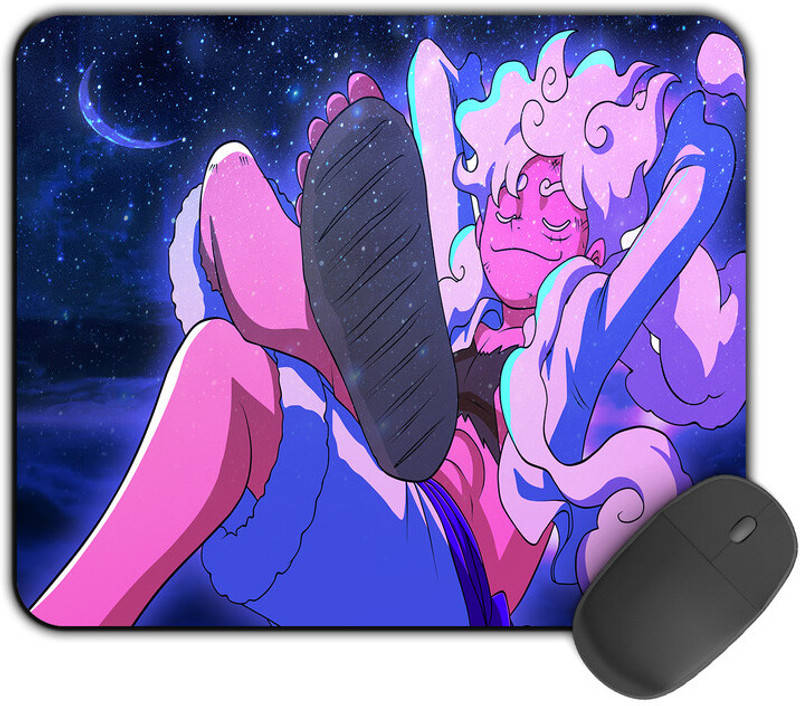 Kirmada Gaming Mouse Pad - Luffy Sleeping (One Piece) Smooth Surface Non Slip Base Mousepad(Multicolor)