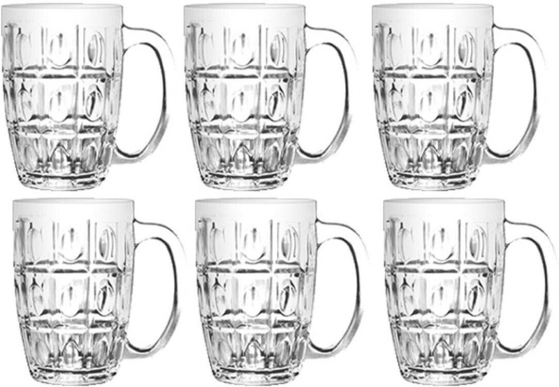 UNIION JUICE , BEER MUG SET OF 6 PCS MADE IN THAILAND Glass Beer Mug(600 ml, Pack of 6)