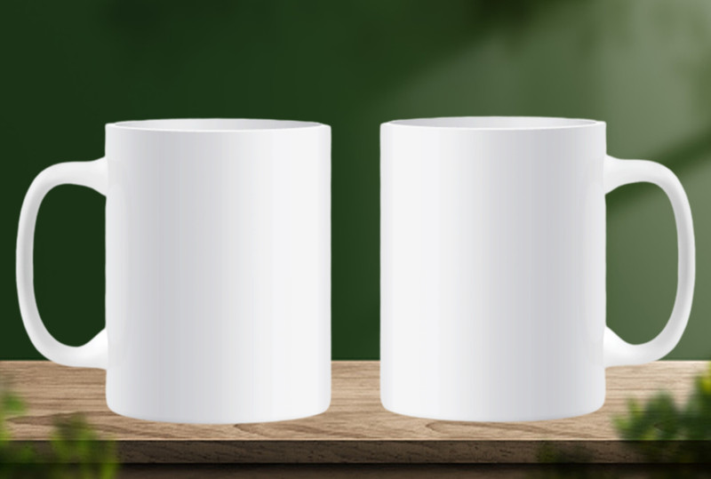 JAIPURART Set of 2 Plain White mug for Tea & Coffee Ceramic Coffee (350 ml, Pack of 2) Ceramic Coffee Mug(350 ml, Pack of 2)