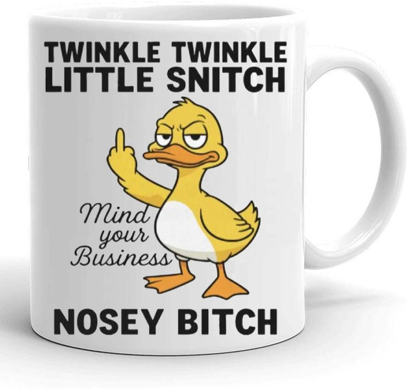 Prints Shopee Funny Duck Sarcastic Quote Coffee Cup Gift for Friends Coworkers Office Use Ceramic Coffee Mug(350 ml)