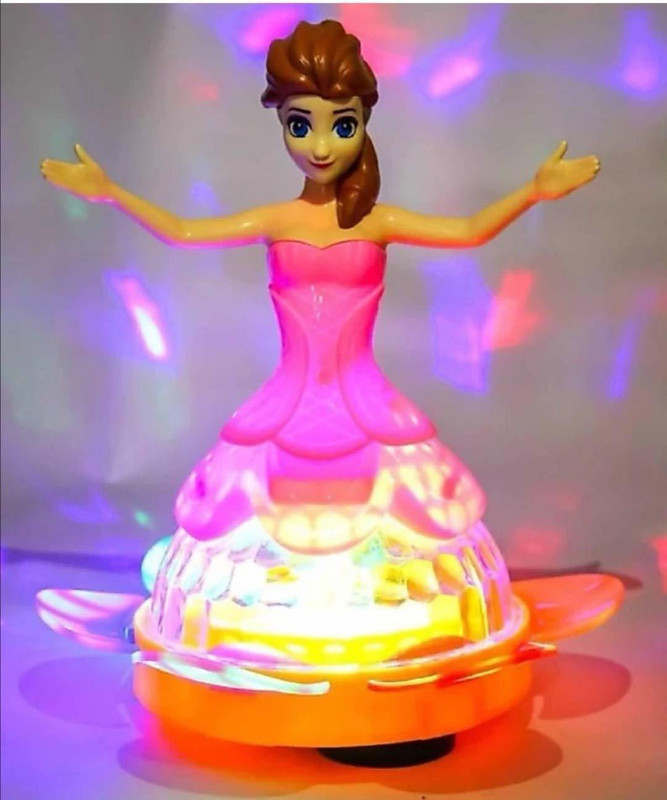 mega shine Princess Doll Musical Dancing Rotating Toy(Multicolor)