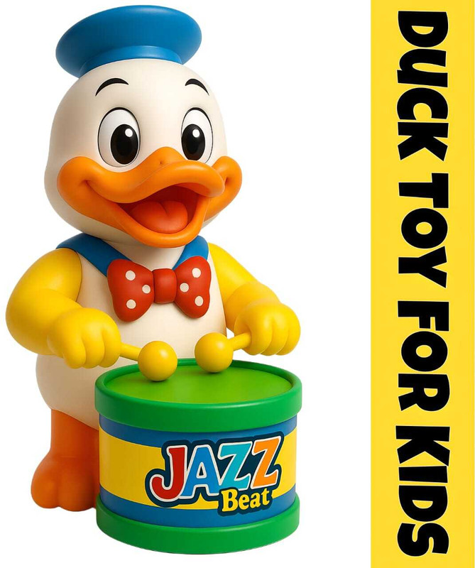 PRV TOYS Dancing Musical-Drum Toy - Key Operated - Fun Toy for Kids (Hello duck)(Multicolor)