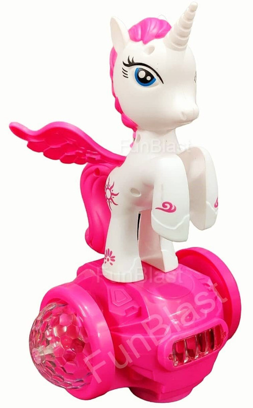 FunBlast Musical Unicorn Toy, 360 Degree Rotating Unicorn With 5D Light & Music Sound Toy(Multicolor)
