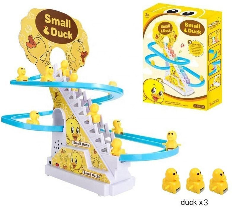 Miboo Automatic Musical Duck Climbing Stairs Toy Track for Toddlers(Multicolor)