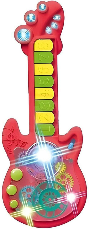 TOYOMAA Musical Learning Electronic Gear Guitar Toy for Kids Pleasant Sounds & Lights(Multicolor)