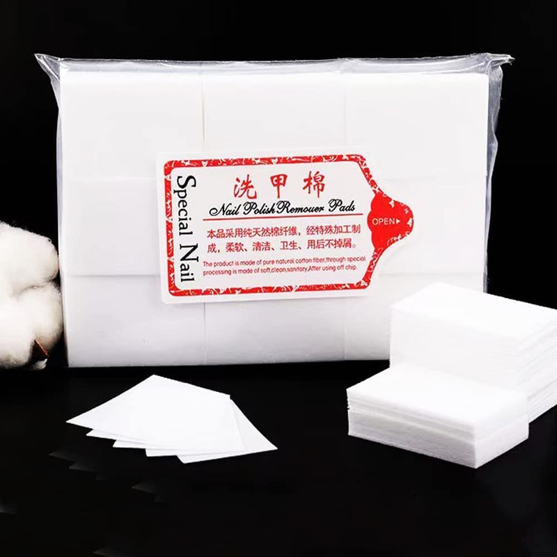 Scheibe 1000 Pc Nail Art Gel Polish Remover Pads Manicure Nail Wipes Lint-Free(White)