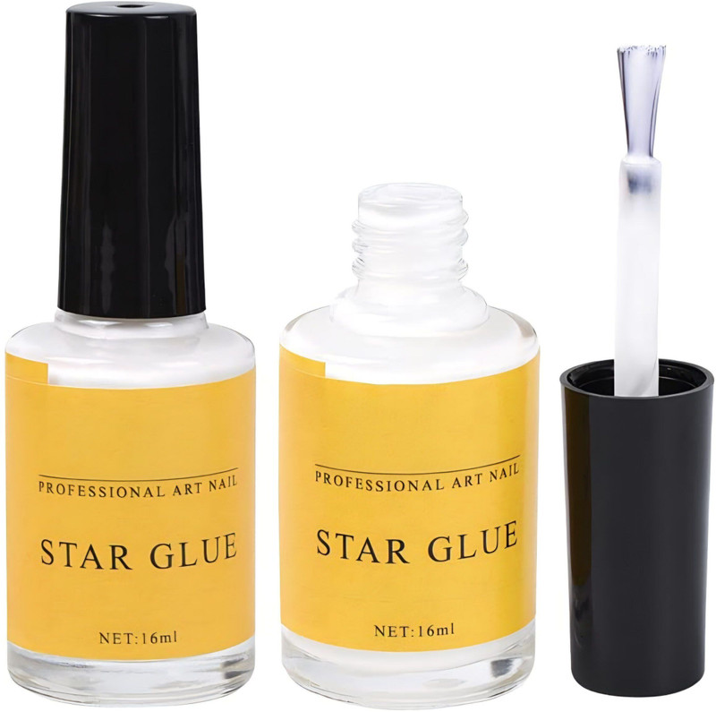 NAILWIND Star Glue,Nail Glue,for Foil Sticker Nail Transfer Tips Decorations Adhesive(WHITE)