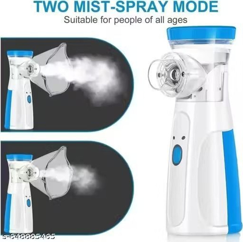 CITYCART Portable Mesh Nebulizer for Adults & Kids | Handheld Ultrasonic Inhaler | Manual Nasal Aspirator(White)