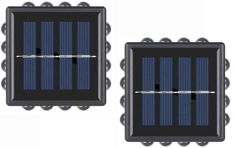 Jeko Solar Wall Sconce Light – Outdoor UP and Down Wall Lamp for Garden, Waterproof Solar Light with 12 LED Bulbs Gate Light Outdoor Lamp(Black)