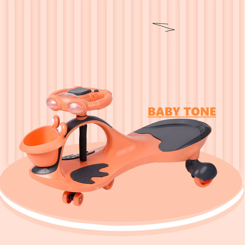 baby tone B.T Magic Swing Smart Car Ride ons for Kids/ Child, 3-8 Years Boys Girls Car Non Battery Operated Ride On(Red, Black)