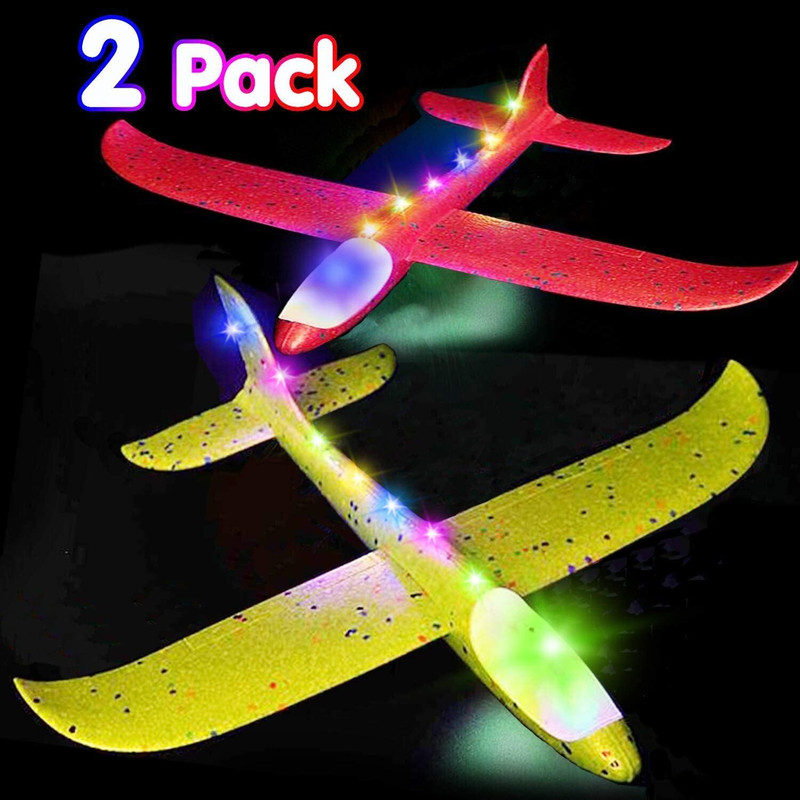 iChoice Foam Airplane Toy with 2 Flight Mode, Hand Throwing Foam Glider Plane Toy(Multicolor, Pack of: 2)