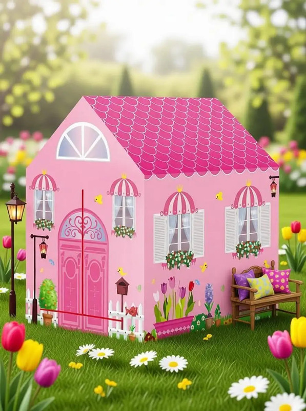 TOOBIL Colorful Kids Play Tent House(Pink)