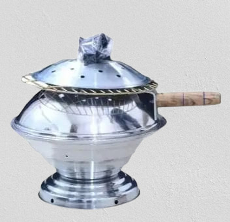 DNG MART Aluminum Tandoor Bati Maker Baking Oven, 25 x 25 x 35 Cm, 1 Piece, Silver Gas Tandoor,(Aluminium, 1 - Piece) Cookware Set(Aluminium, 1 - Piece)