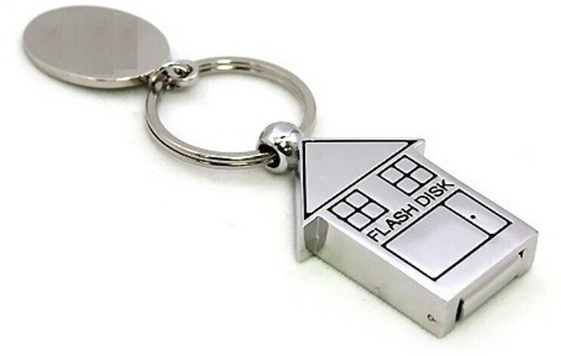 KBR PRODUCT CUSTOM SHAPE LEATHER AND METAL KEY HOOK 16 Pen Drive Compatible with Laptop, Audio Player, Gaming Console, Television, Desktop Computer USB 2.0 Plastic Case(White)