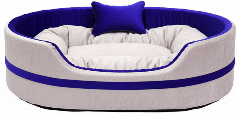 RestPaw Premium Quality Dog & Cat Bed Coller With Haddi | Soft Cotton Pet Bed for Puppie S Pet Bed(Black & White)