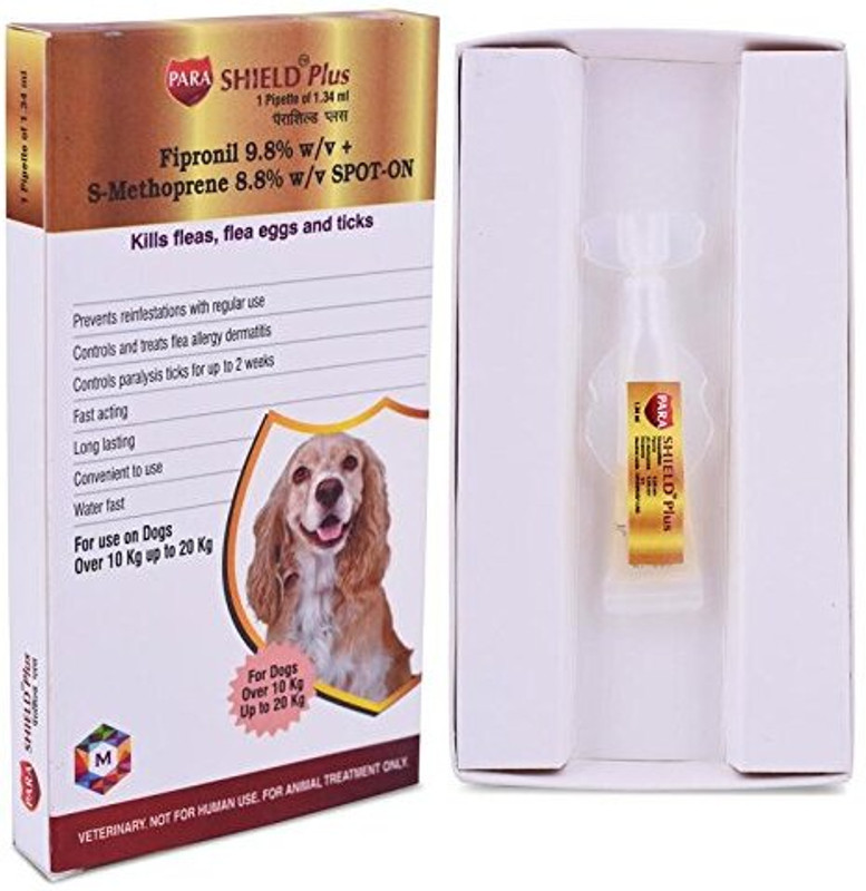 Medfly Spot On Solution for Prevention & Treatment of Ticks, Fleas & Chewing 10-20 KG 1.34 ml Pet Coat Cleanser(Suitable For Dog)