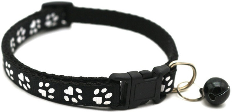 The IndianBulls Pet Dog Nylon Adjustable Collier With Belt Dog & Cat Everyday Collar(Small, black)