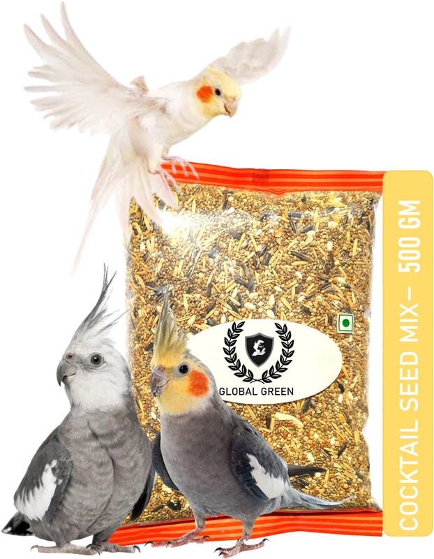 GLOBAL GREEN Cocktail & Love Bird Special Seed Mix 0.5 kg (10 type of seed mix) 0.5 kg Dry Adult, New Born, Senior, Young Bird Food