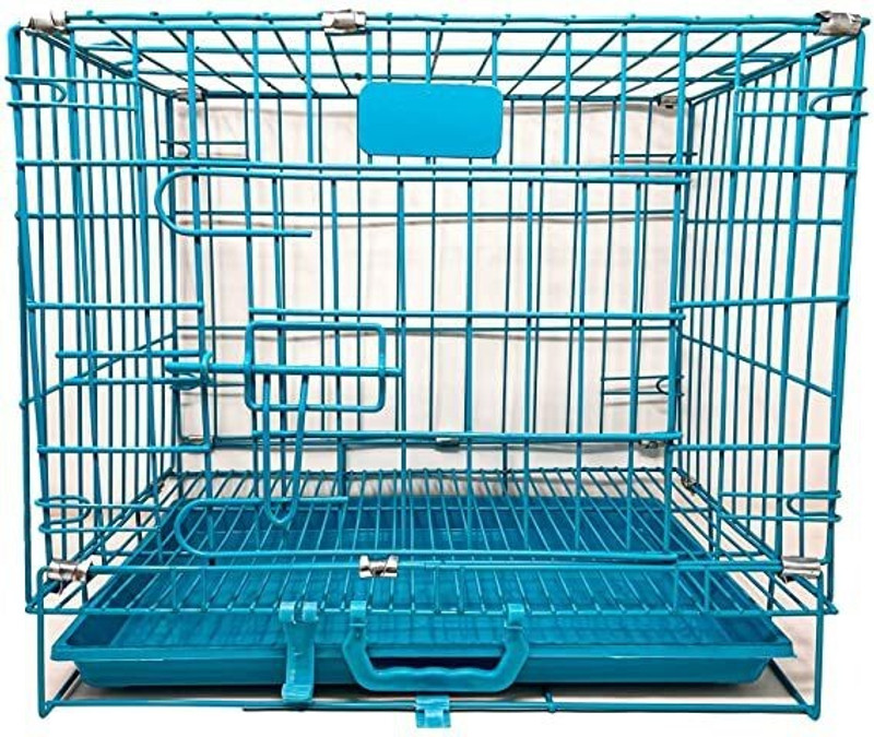 JAISWALPET Dog Cage - Powder Coated, Single Door Folding Metal Cage/Crate/Kennel Dog, Cat, Rabbit, Miniature Pig, Monkey, Mouse Cage