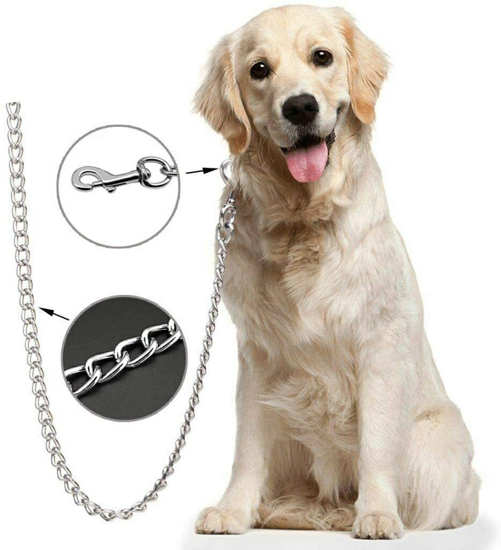 ALTEK Heavy Duty Steel Dog Chain 4 Feet Plus 125 cm Dog & Cat Chain Leash(Silver)