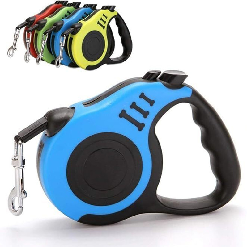 DRYVIK -Premium Retractable Dog Leash | Heavy Duty Nylon Tape | One-Handed Brake 500 cm Dog Cord Leash(Multicolor)