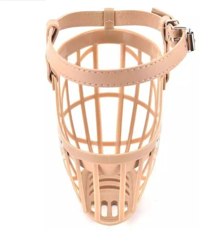 FONDLE Small Strips Dog Muzzle(Beige)