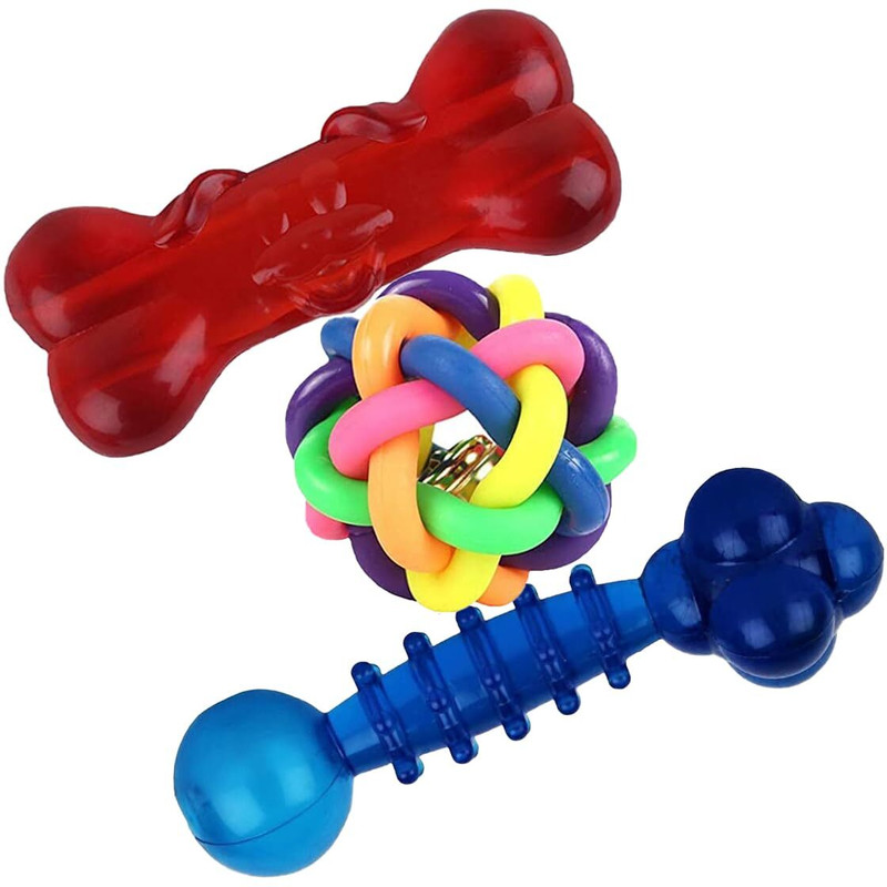 Puppy hugs Puppies & Small Dogs Toys Ringing Ball Toy,Bone Chew Toy, Rubber Toy Rubber Chew Toy, Fetch Toy For Dog