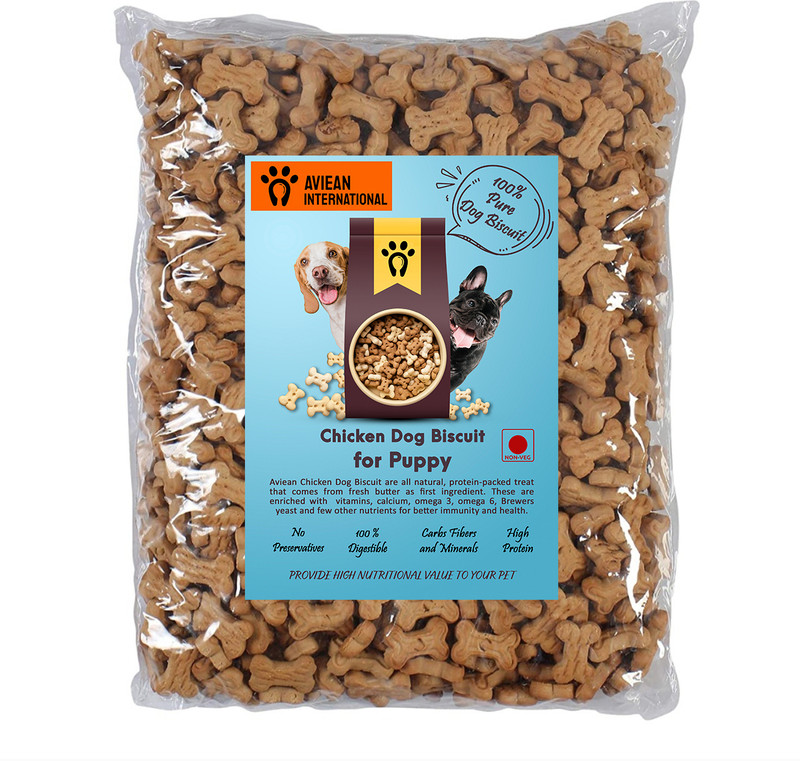Aviean International Pet Puppy Biscuits Chicken Flavor Dog Treats (Pack of 1) Chicken Dog Treat(0.5 kg)