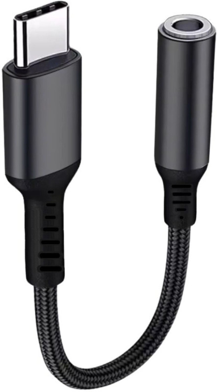CABTRONICS Black Type C to 3.5mm Audio Jack Cable, DAC Headphone/Earphone Converter Adapter_02 Phone Converter(Android, IOS, Windows)