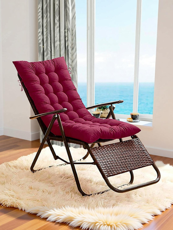 AG's Active Luxury Microfibre Solid Chair Pad Pack of 1(Red)