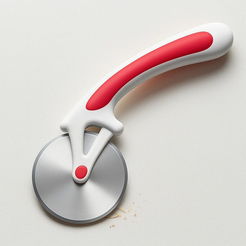 Culinary Crafts Pizza Cutter Sandwich Paratha Chapati Roti Wheel Smooth Rotating Slicer Rolling Pizza Cutter(Stainless Steel)