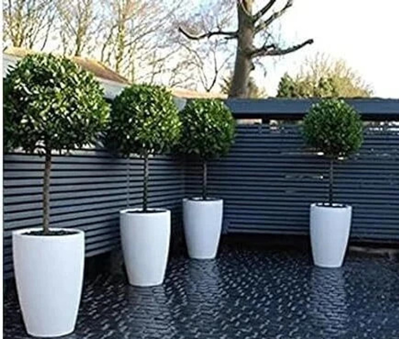 Atharvaplants Plastic Tower Pot 14 inch Flower Pots for Home Office Garden Balcony Plant Container Set(Pack of 4, Plastic)