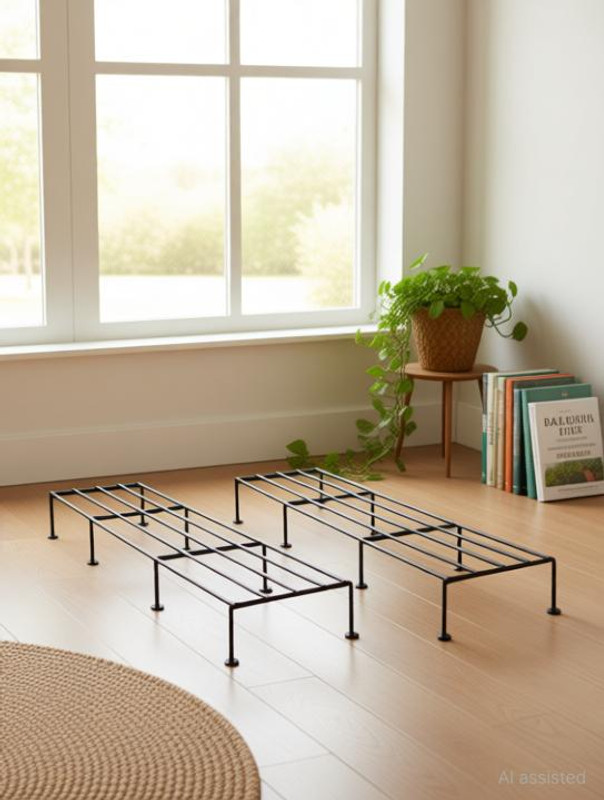sree retails Anti Rust Metal Plant Pot Stand for Balcony| Decorative Planter stands Plant Container Set(Pack of 4, Metal)