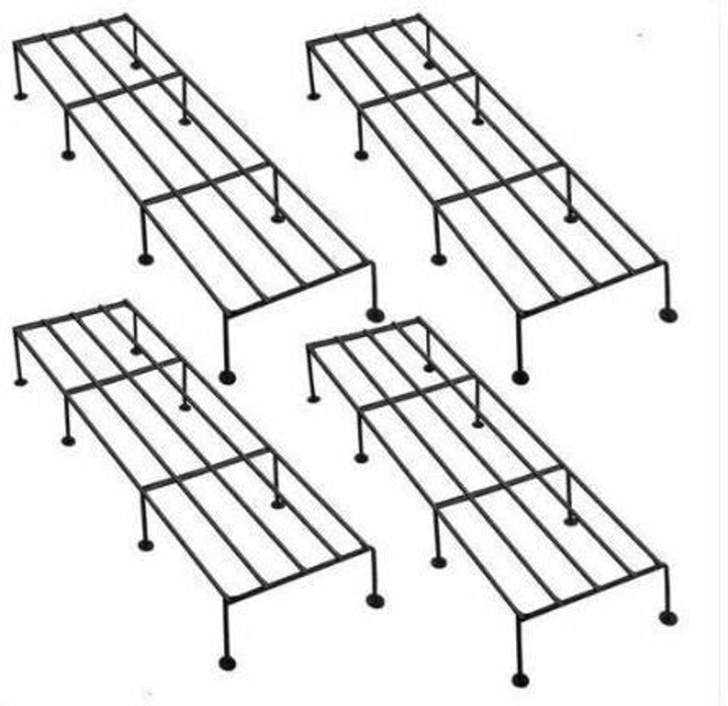 Manlu SET OF 4 PLANTER STAND Plant Container Set(Metal)