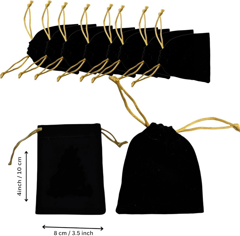 Salveen Black velvet Potli(Pack of 6)