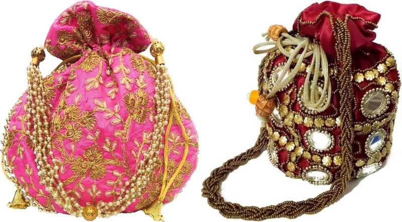 JDDCART Girls pink potli Potli(Pack of 2)