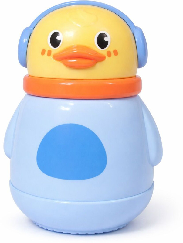 KALRA MAGIC Baby Powder Puff with Cute Duck Container(Refillable Talcum Powder Box, Soft Fluffy Puff for Even Application, Blue & Yellow)