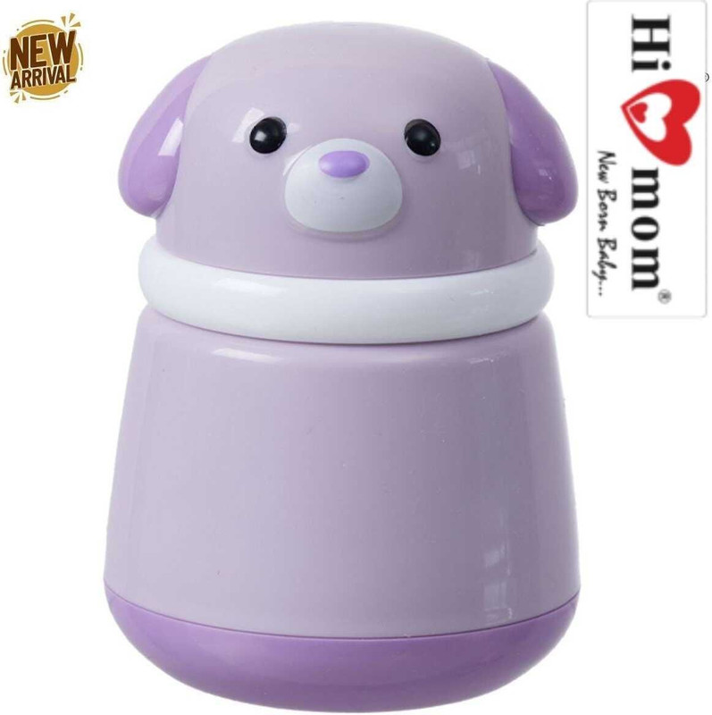 HI MOM Cute Powder puff with a case/container Bath Puff Box BPA-Free & Travel-Friendly(Purple)