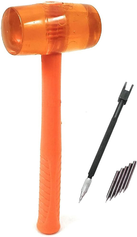 KIESH THC05 Rubber Mallet Tile Hammer with Tile Cutter Pencil Soft Face Hammer for Tiles Mallet(0.3 kg)