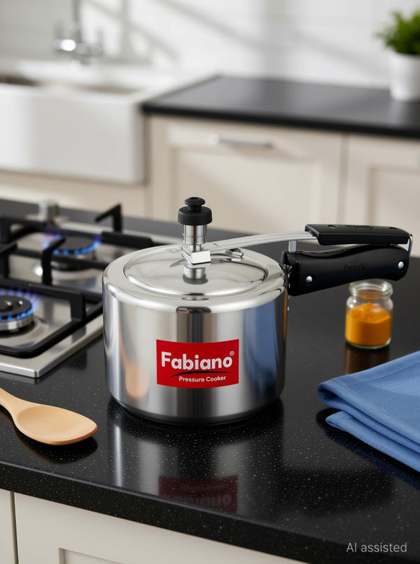 Fabiano 3 Liter Premium Top Quality ISI Certified 3 L Inner Lid Pressure Cooker(Aluminium)
