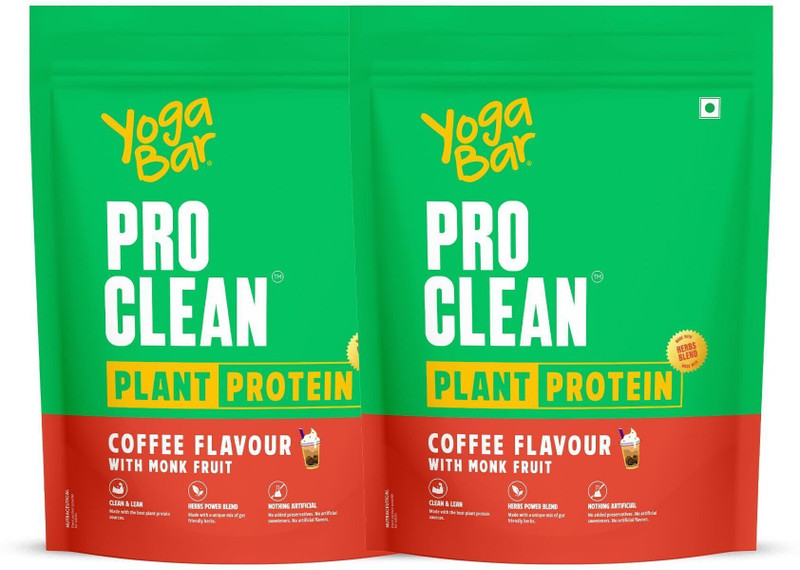 Yogabar Plant Protein Coffee | 25g per scoop | Clean ingredients Plant-Based Protein(1 kg, Coffee)