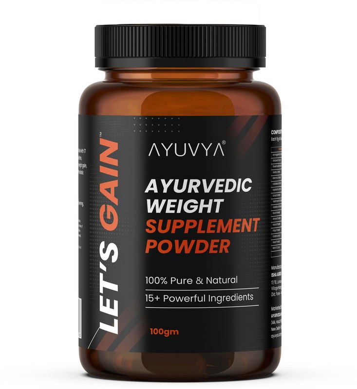 Ayuvya Lets Gain Weight Supplement Powder | Helps Improve Muscle Mass, & Energy Levels Weight Gainers/Mass Gainers(150 g, No Flavour)