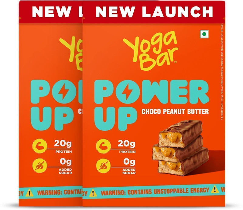 Yogabar 20g Protein Bar Power up, Choco Peanut Bar Whey Protein(700 g, Choco Peanut Butter)