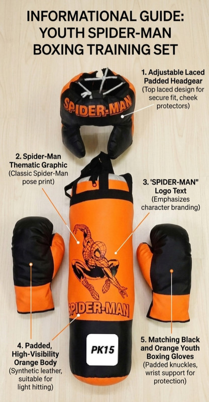 pk 15 HANGING BOXING KIT SET SPIDER MAN Hanging Bag(30 INCH, 30 inch)