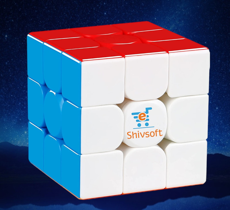 Shivsoft Speed Cube 3x3 High Speed Smooth Mooving Cube -11051(1 Pieces)