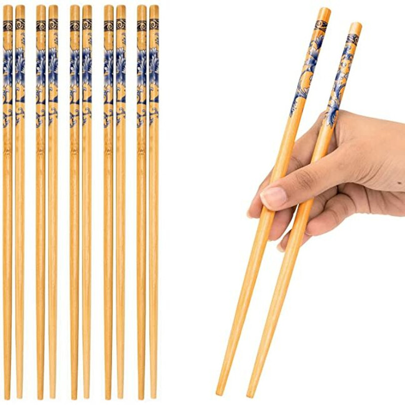 RIANZ Eating Bamboo Japanese Chopstick(Brown Pack of 20)