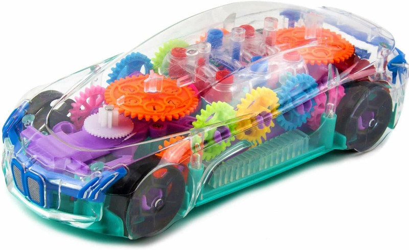 thriftkart Concept Musical 3D Lights Transparent Car Toy for 2 to 5 Year Kids Multicolor(Multicolor)